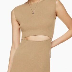 Aritzia Wilfred Free Brown cutout dress